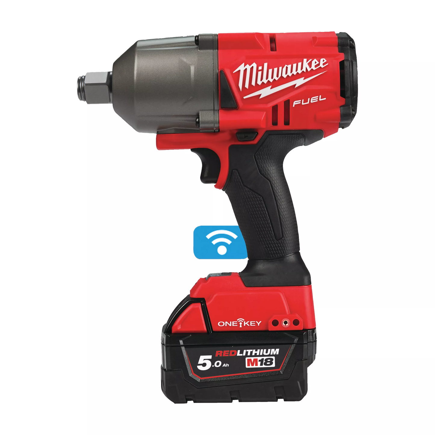 Avvitatore ad impulsi one-key milwaukee dotato di un attacco ¾″ quadro con anello di frizione