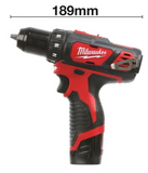 TRAPANO AVVITATORE CON BATTERIA E CARICABATTERIE - M12 BDD