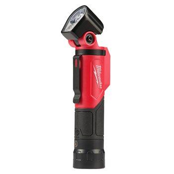 Torcia ricaricabile milwaukee magnetica con testa orientabile e indicatore di carica della batteria